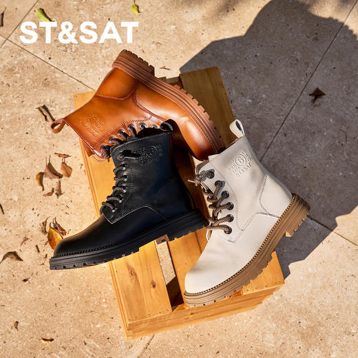 【童鞋】星期六英伦学院风女童马丁靴SSC3196L4P 商品图1