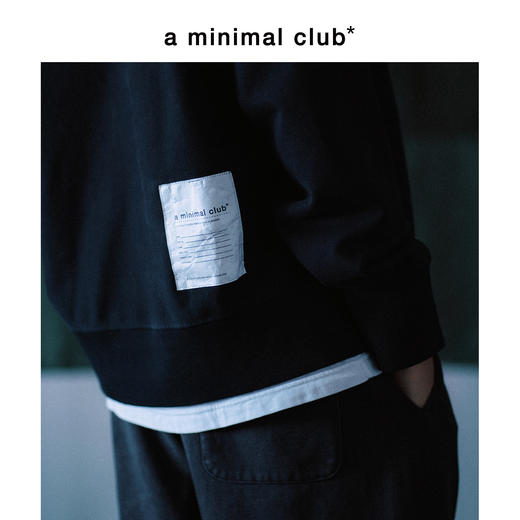 a minimal club重水洗420克毛圈卫衣半开襟廓形复古水洗AM59ST18 商品图3