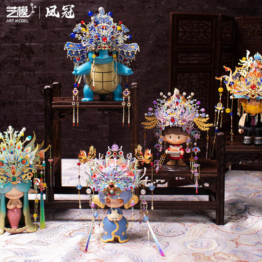 艺模凤冠金属模型3D立体拼图金属拼装手工diy送礼物车载挂饰摆件(款式一个装自选款） 商品图1