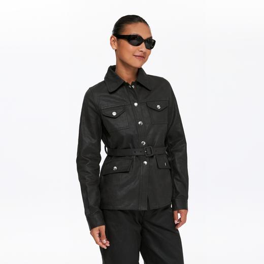 oneup洗水皮感腰带工装外套 商品图3