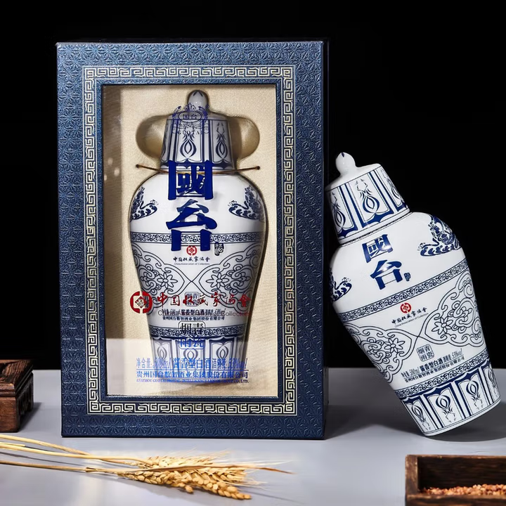 【热销爆款】国台 青瓷烟雨 酱香型白酒 53度 500ml*4原箱