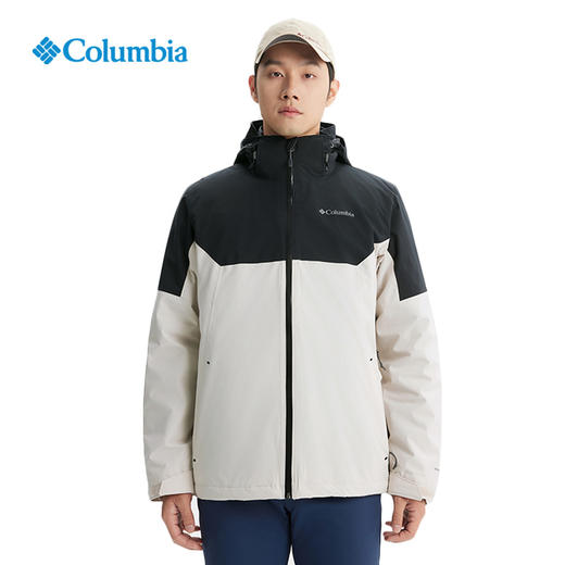 哥伦比亚男装金点防水700蓬鸭绒内胆三合一冲锋衣WE6671278 商品图0