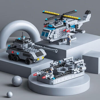 尚韵军事积木拼装模型儿童玩具男孩航空母舰兼容乐高生日礼物6-8-12岁 商品图1
