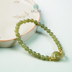 D和田玉单圈-环环相扣圆珠手串6