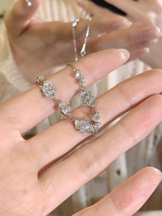 卡蒂罗KADER  流光蝴蝶兰手链 925银兰花满镶闪锆甜美元气少女原创设计爆闪可调节拼接链 璀璨吸睛清新优雅 商品图7