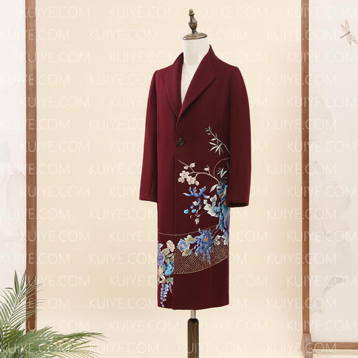 【福天华】品质寿服女大衣“繁花似锦”（紫红）百年工艺传统寿衣 商品图2