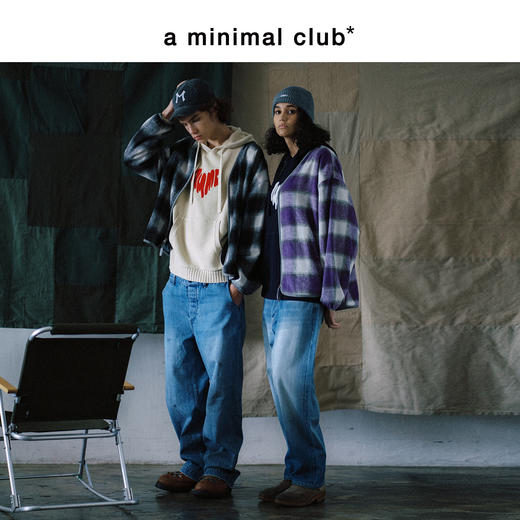 a minimal club撞色毛巾绣爱心连帽针织毛衣美式校园休闲AM59SW13 商品图1