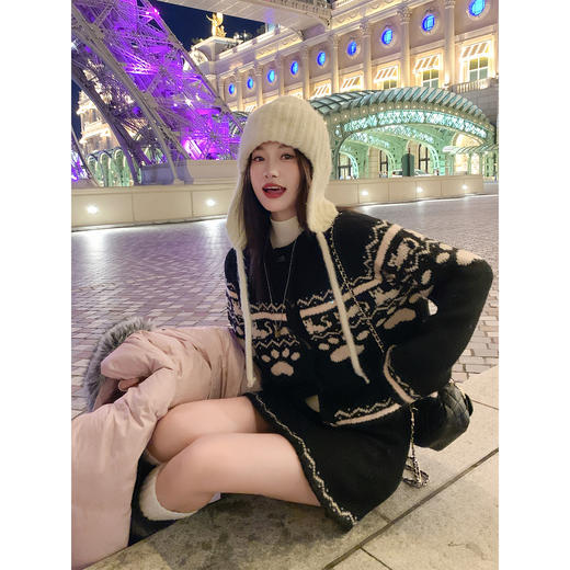 <曾小咸推荐>2.4现货秒杀 ！微信超特价！撞色提花毛衣外套 日常189.99 立减 100 秒杀89.99！！半裙 日常129.99 立减70 秒杀59.99！！ 商品图3