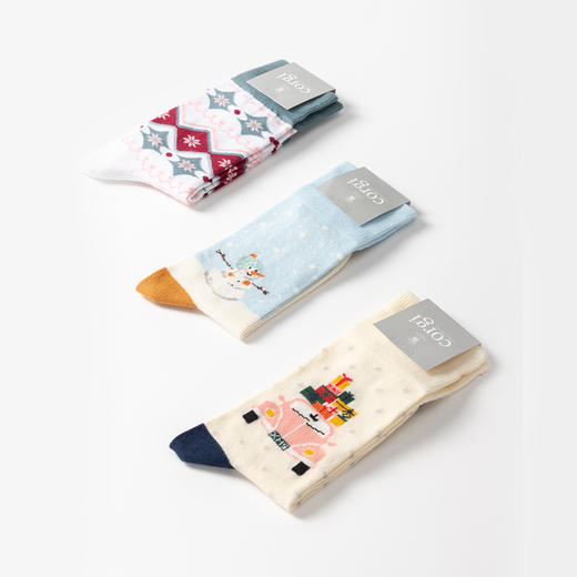 柯基 CORGI英国进口新款女式霜雪奇缘印花中筒袜·秋冬季新款 商品图7