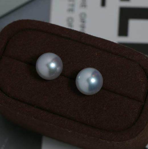 甄选 限量 珍珠控zui爱的珍珠光感 11-12mm 澳白素钉 ji光 超强银冷光 ji致色泽 面无暇 侧背面微瑕 近圆 佩戴视觉感正圆 chao值 商品图3