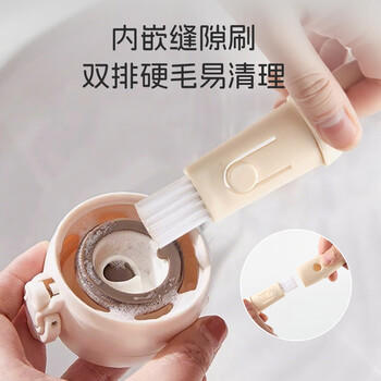 马博士婴儿奶瓶刷套装吸管奶嘴刷清洗刷储液式按压出液多功能清洁刷绿色 商品图5