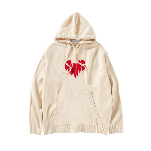 a minimal club撞色毛巾绣爱心连帽针织毛衣美式校园休闲AM59SW13 商品图6