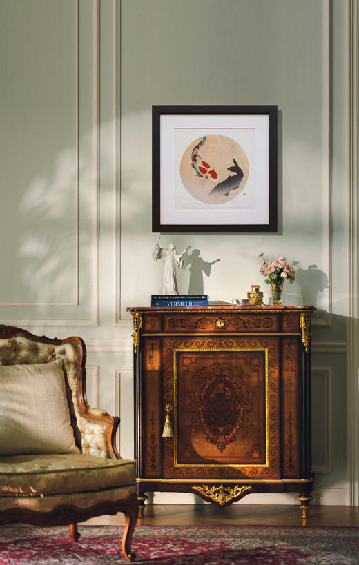 独角鹿西洋古董2010年日本当代艺术家Kunio Kaneko签名创作出品限量木刻版画作品「Whisper Whisper 7 低语·七」 商品图0