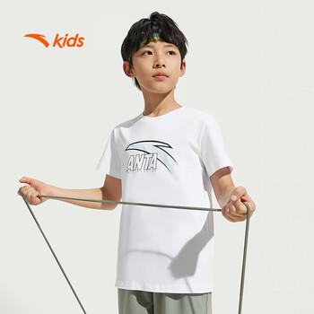 安踏儿童T恤男童短袖纯棉T恤夏运动T女童跑步短袖T恤衫A52527126 商品图1