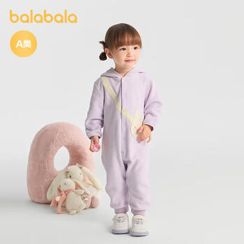 巴拉巴拉婴儿连体衣秋装宝宝外出包屁衣爬服2025时髦可爱加绒209325120203 商品图2