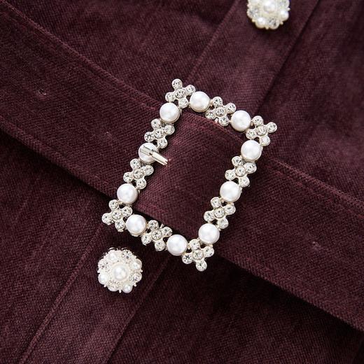 「高货wl」全新升级【铂金会员349/天猫469/差价120】(95201)洛诗琳轻奢小香风连衣裙2025秋冬法式气质收腰显瘦裙子女 商品图3