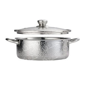 聚便利 X 山姆 查蒙蒂纳 锤纹不锈钢鸳鸯火锅 5L