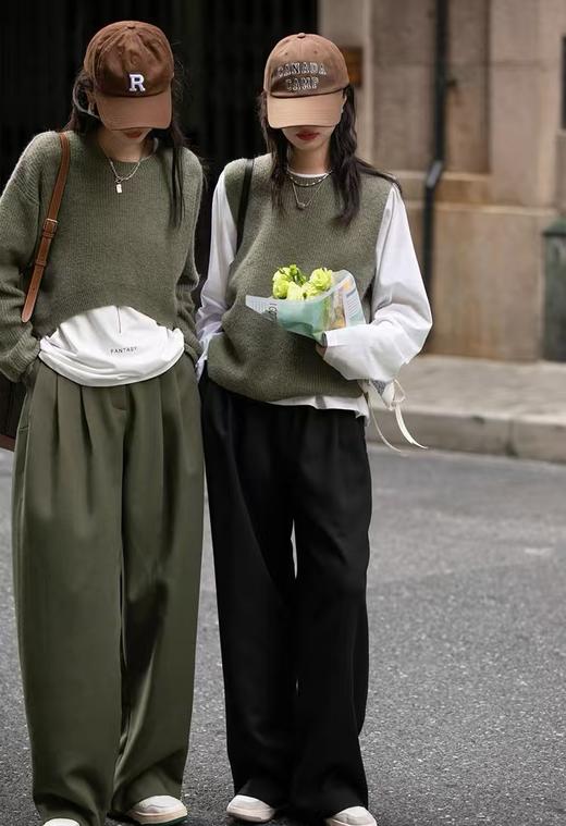 ACME新色绝美特定雪松绿460克磨毛直筒阔腿裤 商品图3