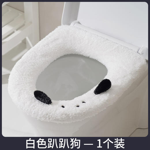 【官方直营❗️全包围毛绒马桶垫】适用99%的马桶，半边绒加大带提手，高弹力针织面料，加密织绒触感柔软温和，秋冬柔软马桶套坐垫云朵绒坐便垫家用可水洗垫子QQ 商品图9