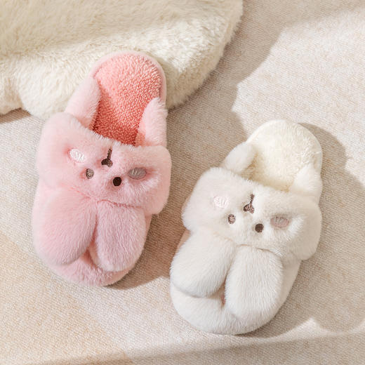 始源儿童款超柔可爱兔子棉棉拖鞋秋冬款保暖一鞋两穿 商品图6