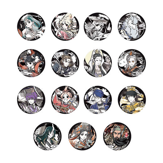 《非人哉官方店》神仙同游系列圆形马口铁徽章盲盒双闪哑银UV吧唧胸针 商品图4