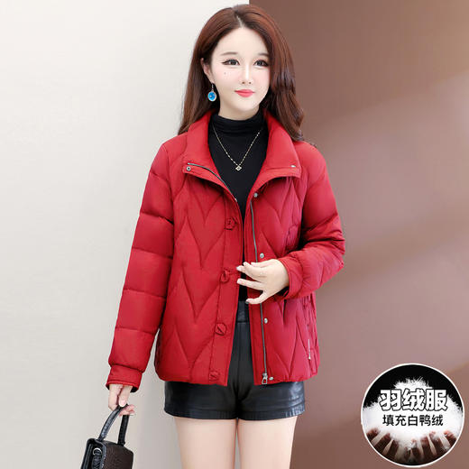 QYM 25XYY03-Y妈妈羽绒服时尚外套加厚白鸭绒保暖外套 商品图1