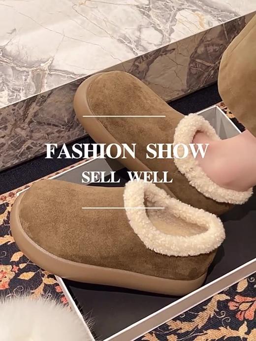 【YW】无忧购休闲厚底毛毛雪地靴女款秋冬季加厚加绒保暖勃肯鞋565（截单后3-5天发货) 商品图0