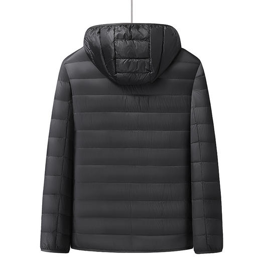 【DX】大依优型大码男装轻薄连帽羽绒服商务休闲百搭宽松短款外套90绒保暖防钻绒 商品图2