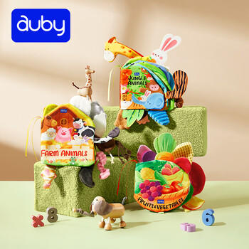 澳贝（auby）婴幼儿童玩具宝宝布书早教大尾巴触摸机关可水洗啃咬新生儿礼物 商品图8
