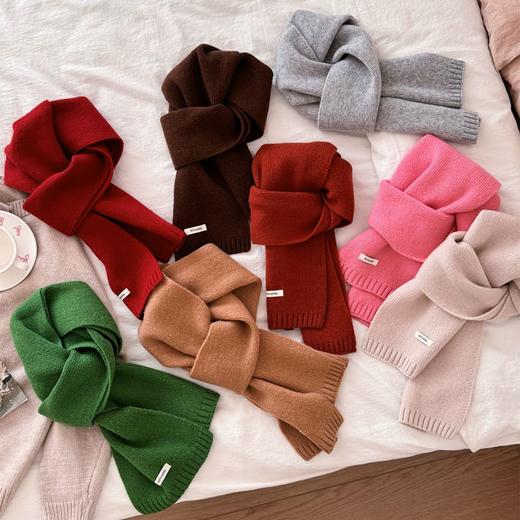 时尚搭配！西田の凉子 绵羊毛针织围巾 轻盈保暖 时尚百搭 8色可选 商品图8