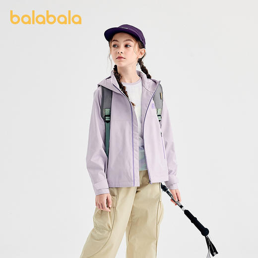 【冲锋衣商场同款】巴拉巴拉女童外套儿童上衣2025新款秋装防泼水 商品图2