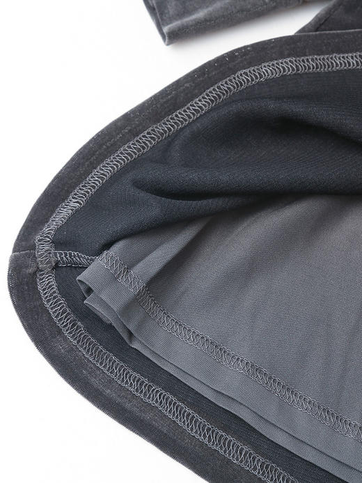 复古优雅方领褶皱收腰丝绒长裙 秋冬高级感长袖显瘦中长款连衣裙 商品图4