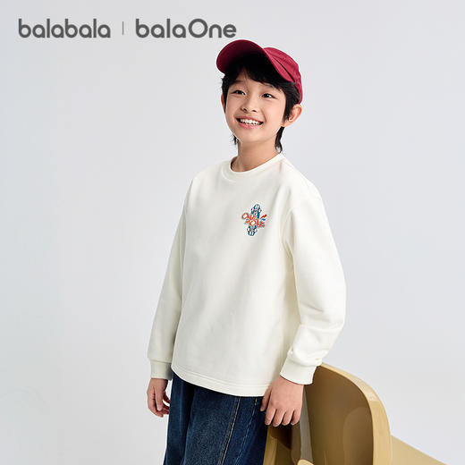 巴拉巴拉balaOne童装男童卫衣儿童2025秋季新款t恤中大童印花时尚 商品图2