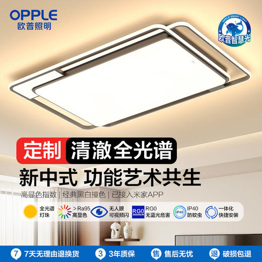 OPPLE欧普照明悦然客厅设计美学简约现代线面吸顶灯套餐 商品图0