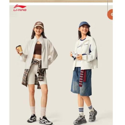 李宁女子2025春秋休闲连帽运动夹克外套AFDV694-7 商品图0
