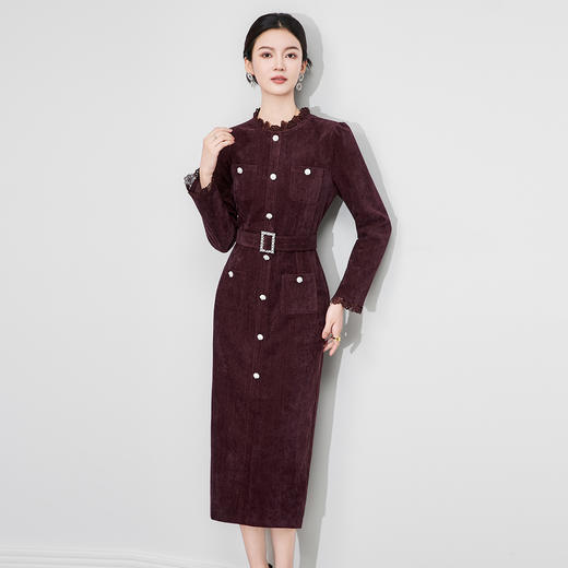 「高货wl」全新升级【铂金会员349/天猫469/差价120】(95201)洛诗琳轻奢小香风连衣裙2025秋冬法式气质收腰显瘦裙子女 商品图0