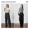 OLrain欧芮儿2025新款女秋季灰色阔腿西裤高腰显瘦拖地休闲长裤子 商品缩略图1