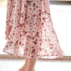 欧芮儿碎花雪纺半身裙2025夏季新款不对称荷叶边裙摆蝴蝶结收腰裙 商品缩略图2