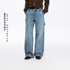 oneup浅蓝牛仔复古直筒画家裤 商品缩略图0