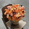 《秋意浓🍁🌰🍂》奶油桃子欢乐颂玫瑰郁金香秋葵花篮 商品缩略图2