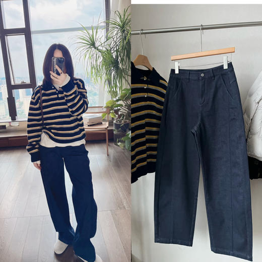 【原色牛仔】噢蜜ooomeooo时髦加绒气球裤 商品图0