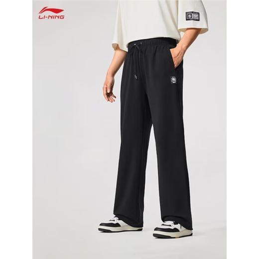 李宁男子2025秋季平脚直筒宽松运动裤AKLV217-4 商品图1