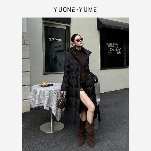 Y5D10Y2382  连帽长款收腰轻盈羽绒服 RJ005 商品图3