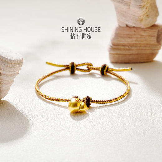 【定价黄金】【限时8折】【现货】钻石世家 足金手串手绳手链 DIY创意手链 串绳绳子手绳 商品图0