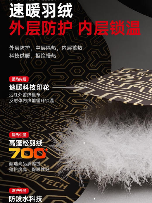 安踏冰甲羽绒丨短款防泼水羽绒服女士冬季棉服夹克162447904 基础黑-4 商品图2