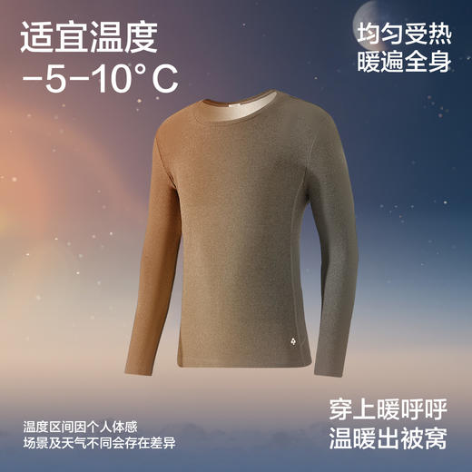 【双面磨绒】【L-3XL】【有棵树】热暖绒科技运动男士针织打底衫 商品图7