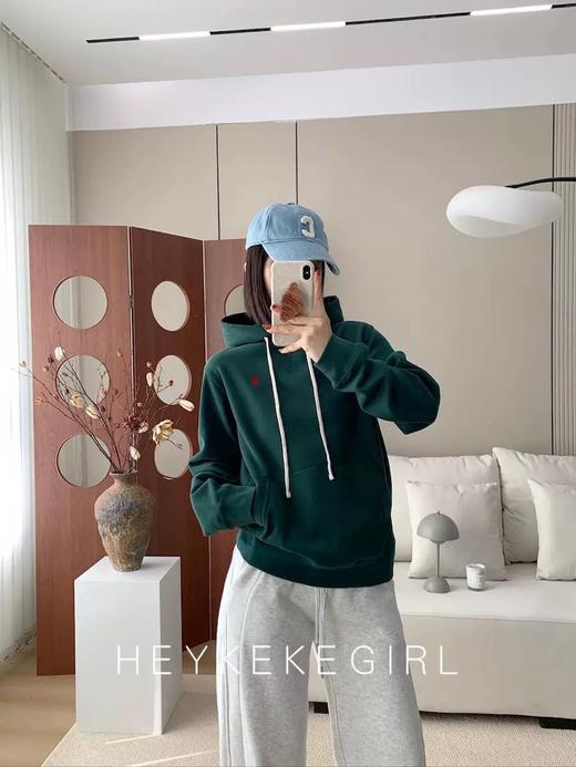 冬季加绒拉夫秋冬季男女款小马刺绣加绒连帽卫衣 ks 333351 商品图10