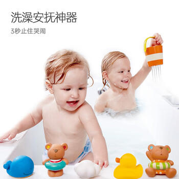 Hape(德国)洗澡沐浴玩具游泳安抚泰迪戏水8件套生日礼物1岁suit0030 商品图6