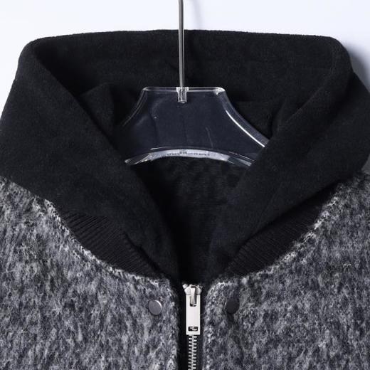 J59266SDSA男士秋冬新款痞帅男装美式简约撞色假两件拉链连帽卫衣外套 商品图2