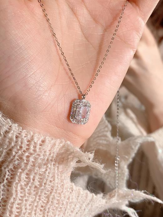 卡蒂罗KADER 冰晶方糖项链  轻奢简约镶嵌大颗闪锆小众高贵气质冷淡风璀璨闪耀锁骨链 甜美可爱少女心显白神器 商品图4